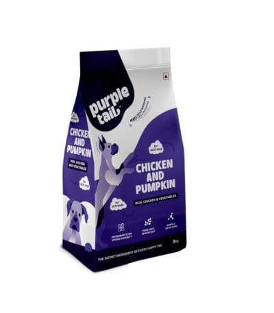 3kg purple tail adult dog food chicken and pumpkin bag at Bhopal Pets Online